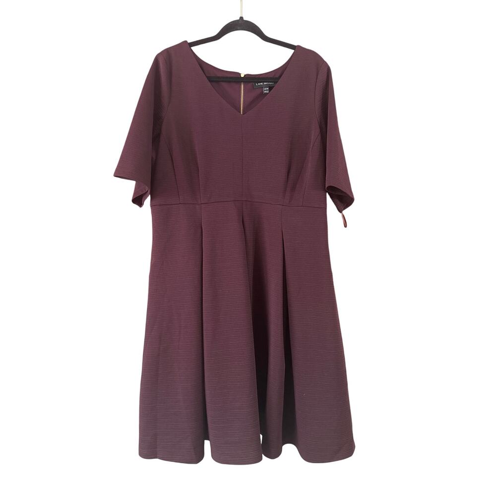 Lane Bryant Burgundy Midi Dress